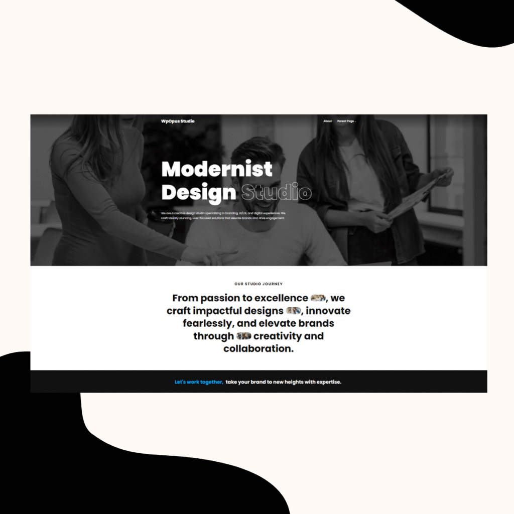 Modernist Website Design
