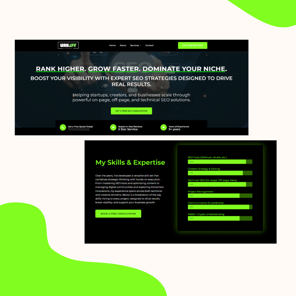 Portfolio website design